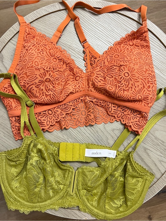 Auden Other - Auden Lace Bralette & Underwire Bra pair Burnt Orange & Olive